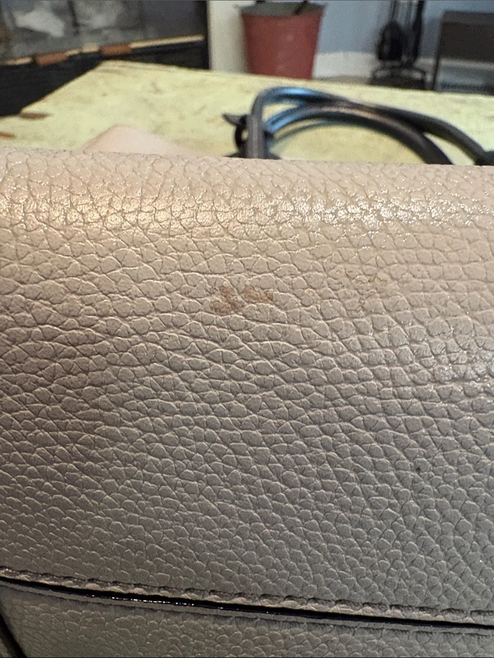 Michael Kors Mercer Studio Large Accordion Tote Pearl Grey Black Leather